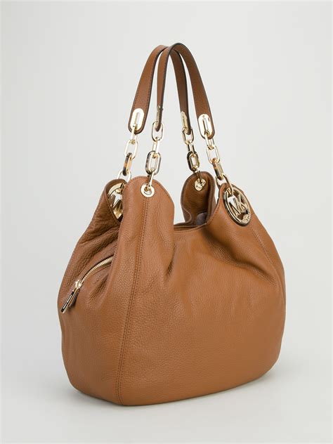 brown michael kors slouchy satchel|Michael Kors handbags.